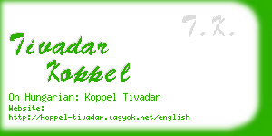 tivadar koppel business card